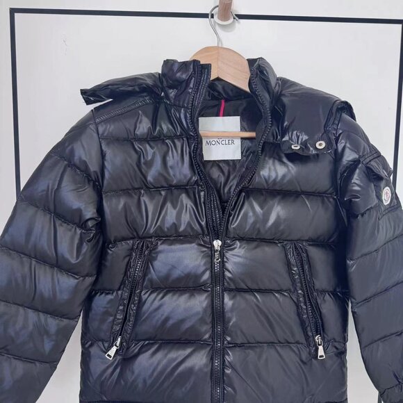 MONCLER Kids Maya Water Resistant Hooded Down Puffer Coat In Black - Picture 3 of 9